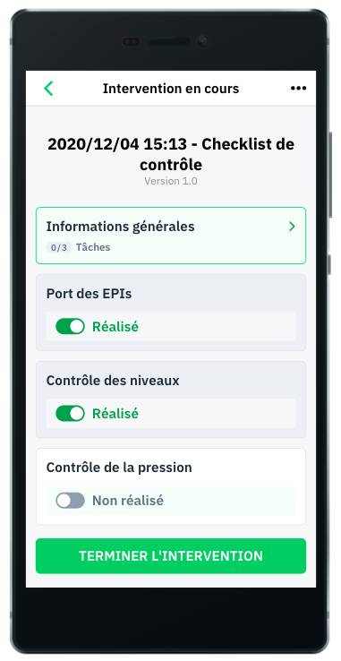 Checklist de contrôle