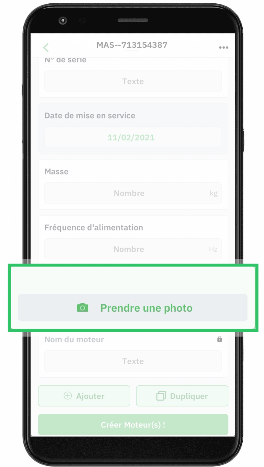 Suivi d'équipements : fiche de contrôle