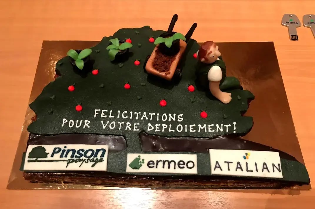 Le Go-Live Cake d’Ermeo et le déploiement de notre solution chez PINSON PAYSAGE