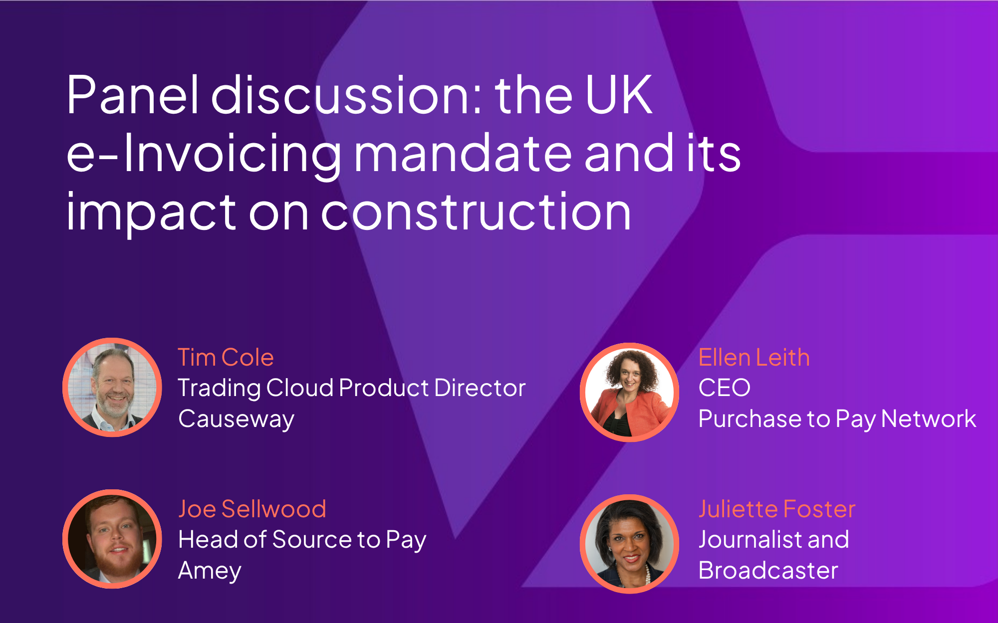 Panel discussion: the UK e‑Invoicing mandate and its impact on construction