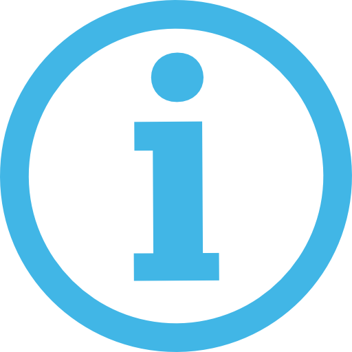 Info icon blue